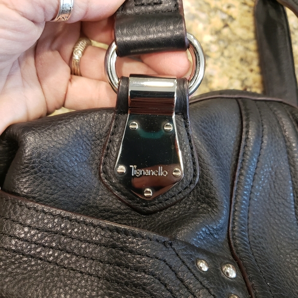 Tignanello Black Hand Bag 8" x 14" - Picture 5 of 10